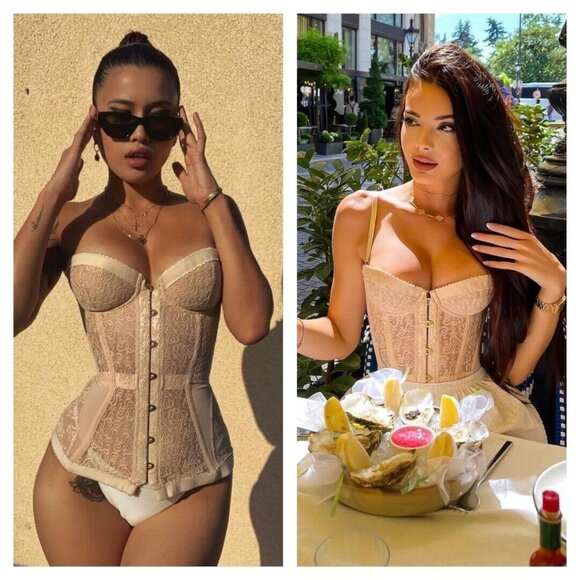 Agent Provocateur Mercy Flesh Nude Corset AP3 Medium New - Picture 8 of 16